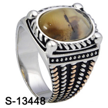 New & Personalized Designs 925 Sterling Silver Men Ring with Natural Stone (S-13448)